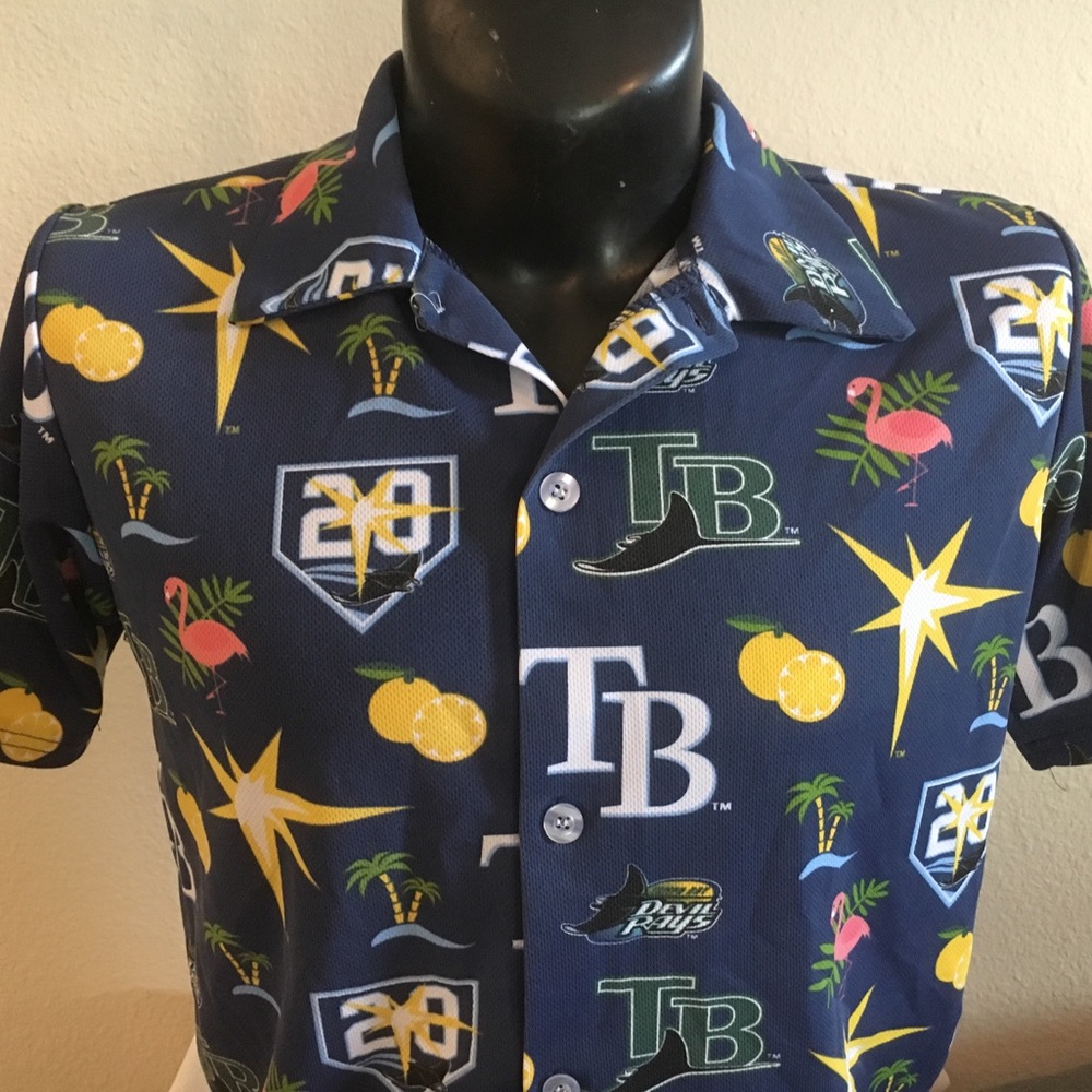 Adult MLB Tampa Bay Rays Button Down Shirt